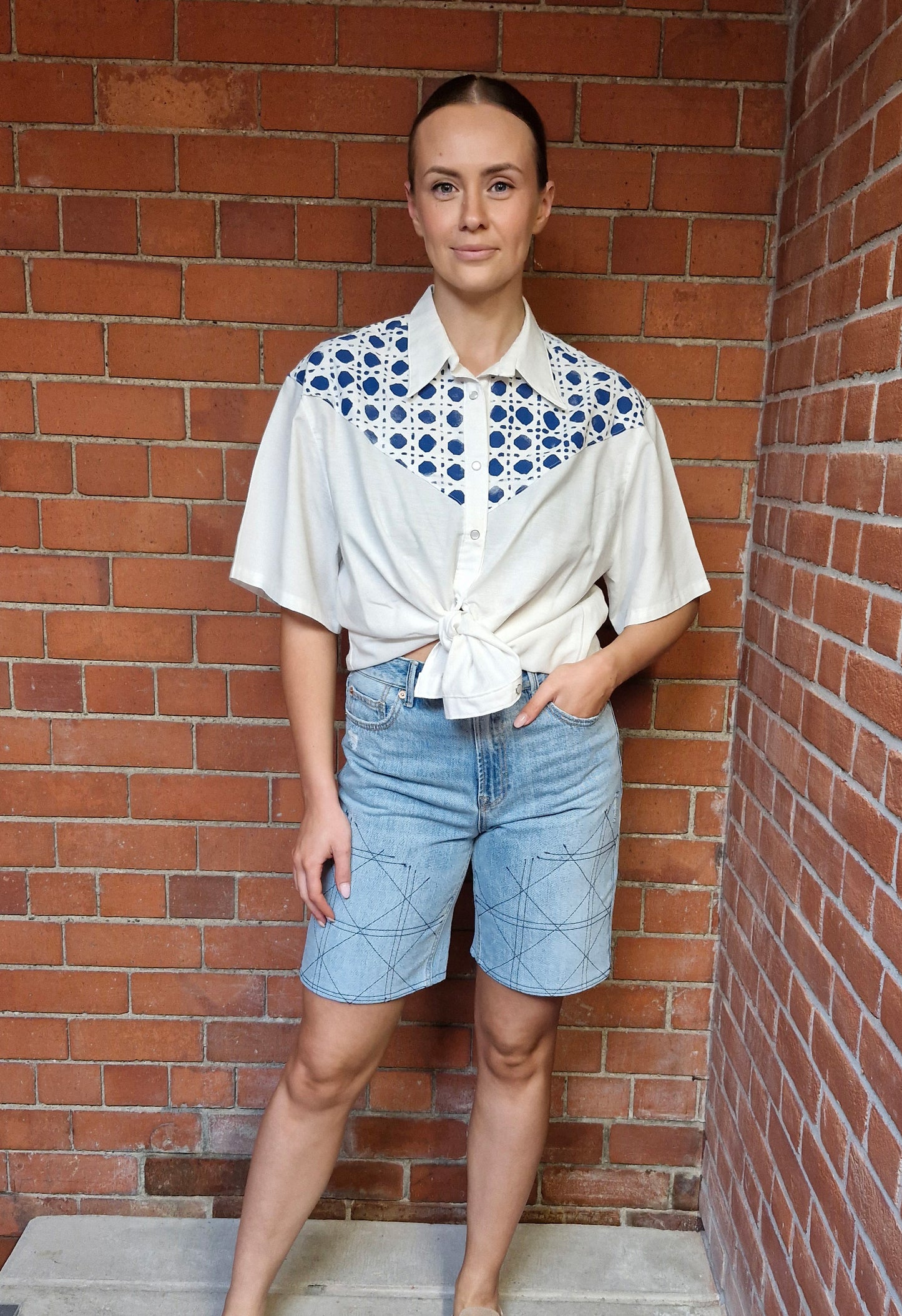 KenBob Reworked Embroidered Shorts