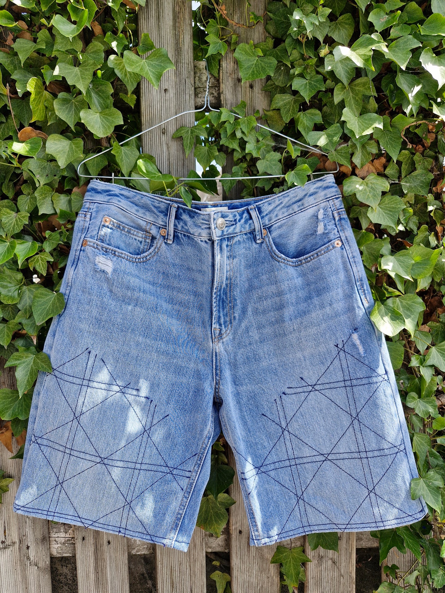 KenBob Reworked Embroidered Shorts