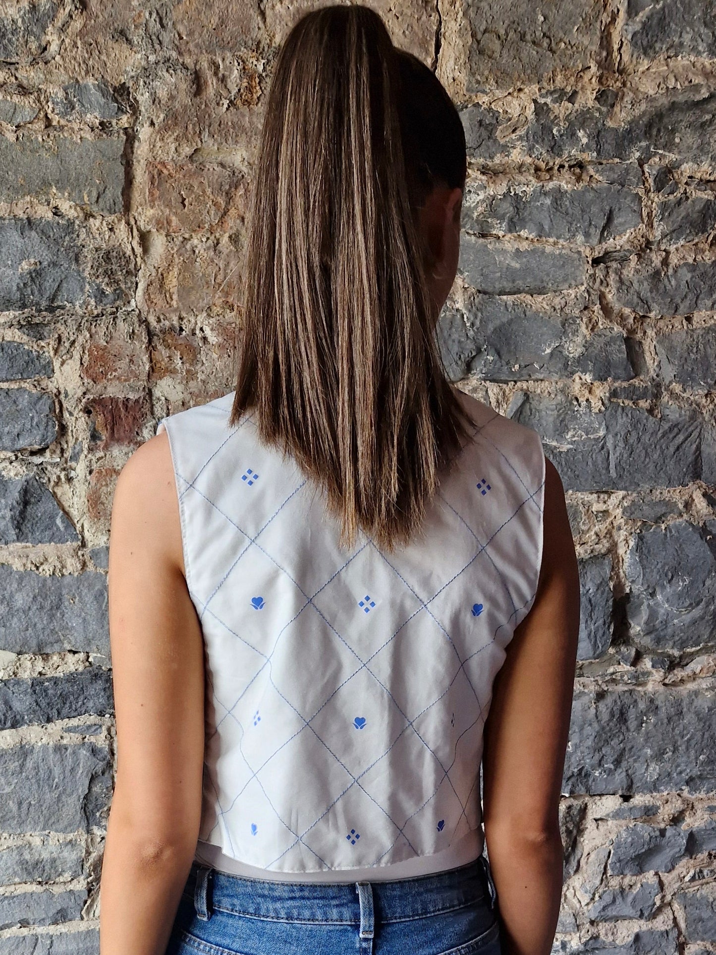 Denim and Cotton Waistcoat