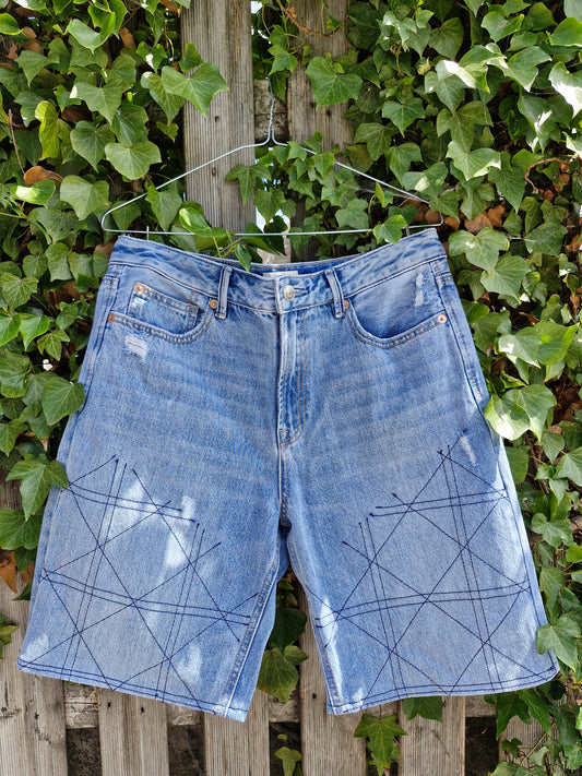 KenBob Reworked Embroidered Shorts